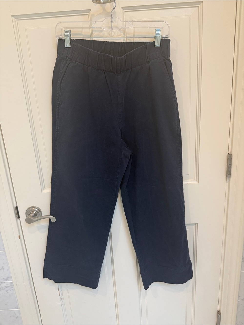 J. Crew Wide-Leg Navy Pants